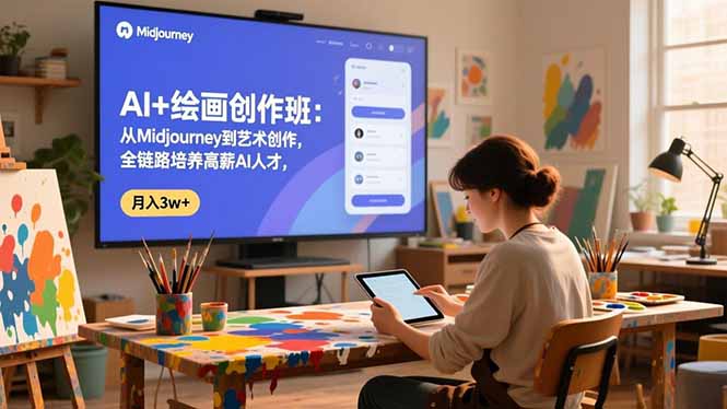 AI+绘画创作班：从Midjourney到艺术创作，全链路培养高薪AI人才，月入3w+-星火轻创
