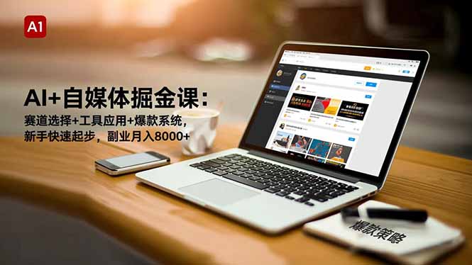 AI+自媒体掘金课：赛道选择+工具应用+爆款系统，新手快速起步，副业月入8000+-星火轻创