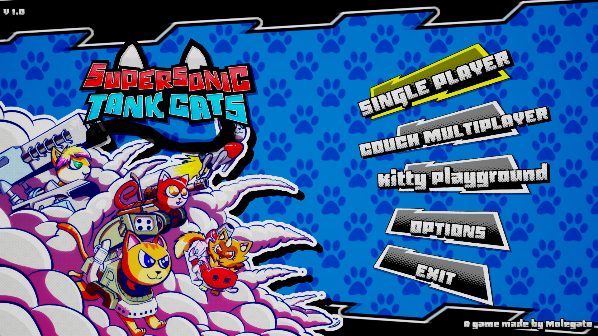 《超音速坦克猫 Supersonic Tank Cats》Switch英文版NSP下载-星火轻创