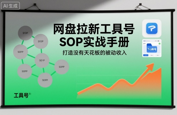网盘拉新工具号SOP实战手册，打造没有天花板的被动收入-星火轻创