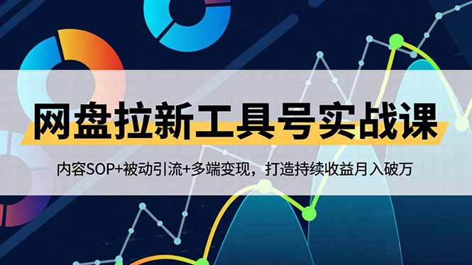 网盘拉新工具号实战课，内容SOP+被动引流+多端变现，打造持续收益月入破万-星火轻创