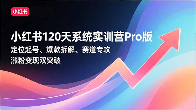小红书120天系统实训营Pro版，定位起号、爆款拆解、赛道专攻，实现涨粉变现双突破-星火轻创