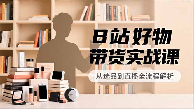 B站好物带货实战课，账号定位、选品拍摄、运营变现，全流程教学，实现UP主月入过万-星火轻创