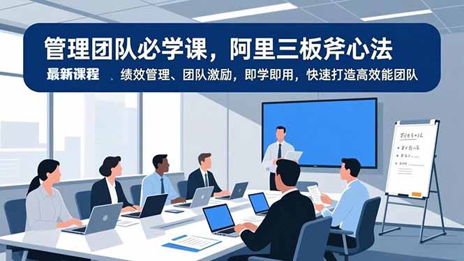 管理团队必学课，阿里三板斧心法、绩效管理、团队激励，即学即用，快速打造高效能团队-星火轻创