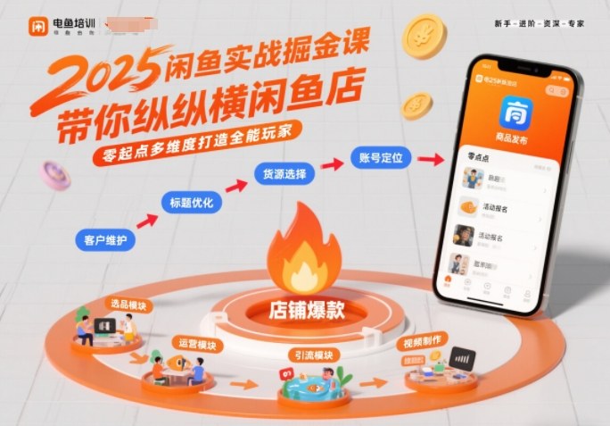 2025闲鱼实战掘金课，带你纵横闲鱼店，零起点多维度打造全能玩家-星火轻创