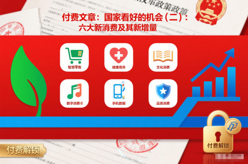 付费文章：国家看好的机会(二)：六大新消费及其新增量-星火轻创