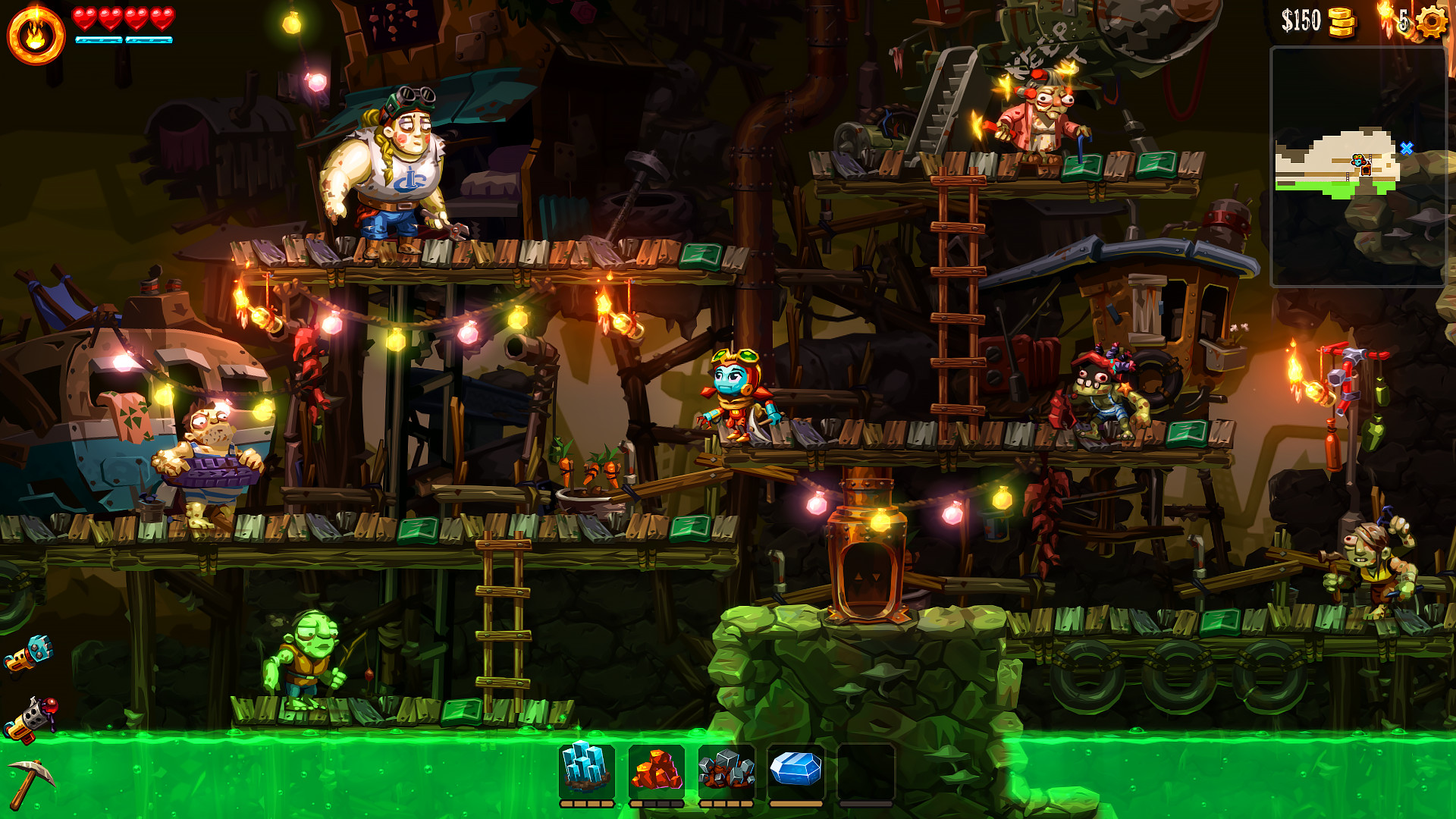 《蒸汽世界 挖掘2 SteamWorld Dig2》Switch中文版NSP下载 – 含4.1.1补丁-星火轻创
