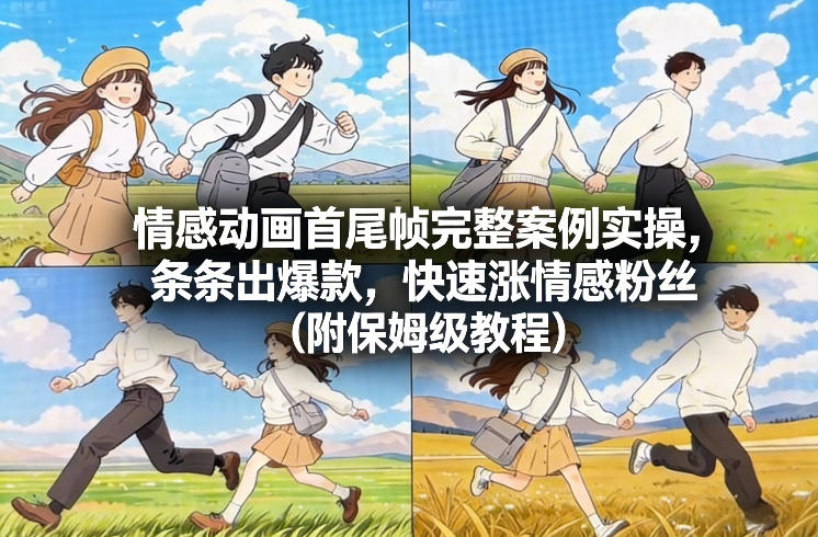 情感动画首尾帧完整案例实操，条条出爆款，快速涨情感粉丝(附保姆级教程)-星火轻创