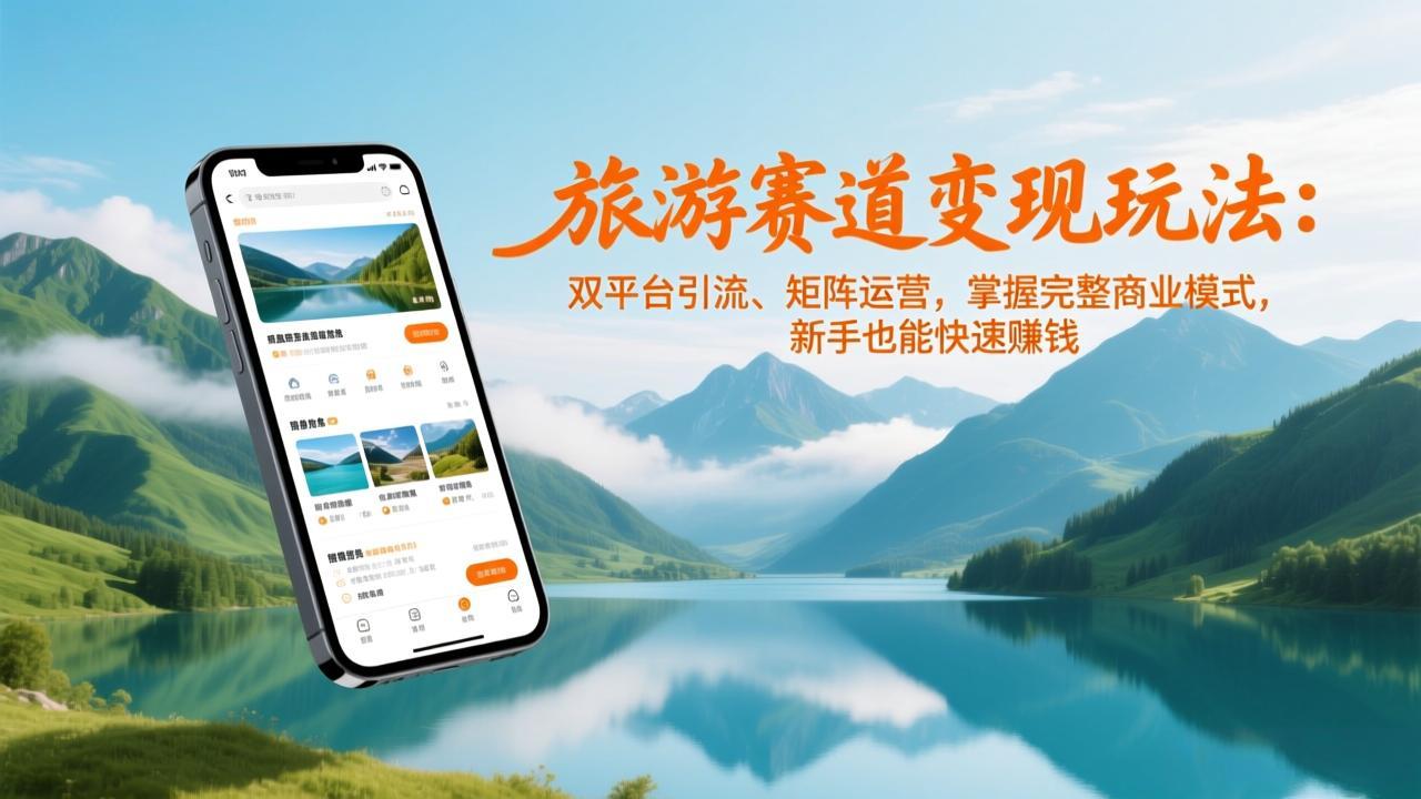 旅游赛道变现玩法：双平台引流、矩阵运营，掌握完整商业模式，新手也能快速赚钱-星火轻创