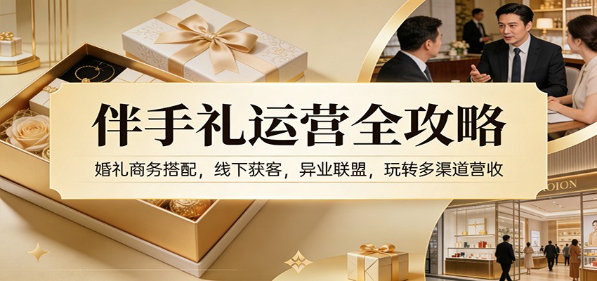 伴手礼运营全攻略：婚礼商务搭配，线下获客，异业联盟，玩转多渠道营收-星火轻创