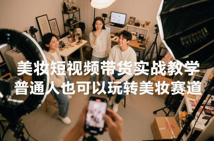 美妆短视频带货实战教学，普通人也可以玩转美妆赛道-星火轻创