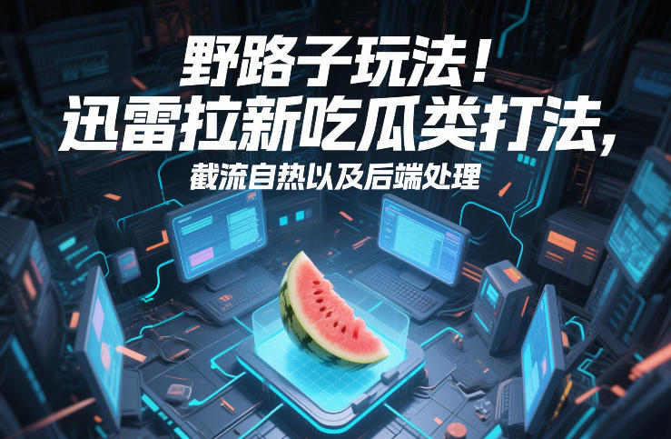 野路子玩法！迅雷拉新吃瓜类打法，截流自热以及后端处理-星火轻创