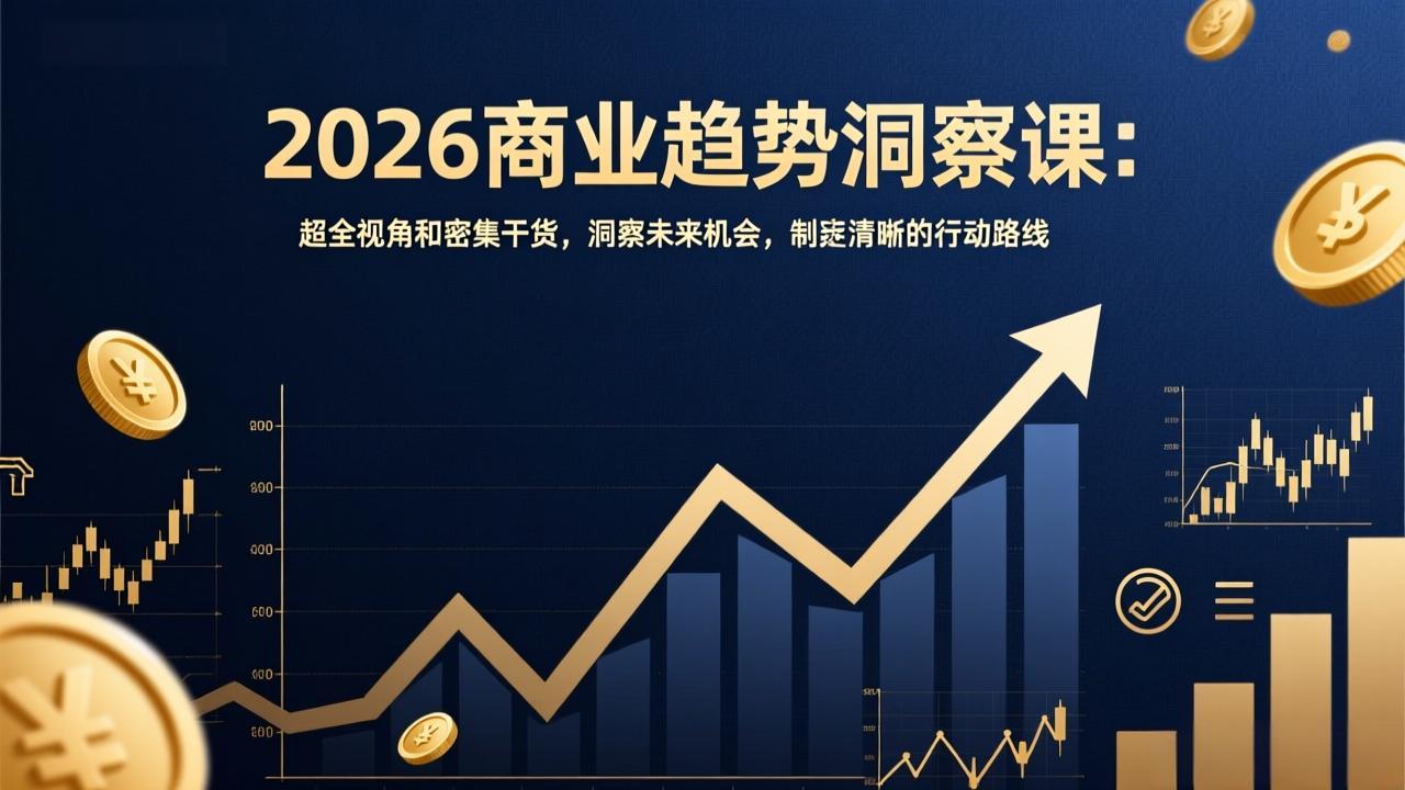 2026商业趋势洞察课：超全视角和密集干货，洞察未来机会，制定清晰的行动路线-星火轻创