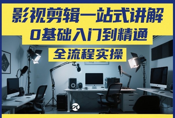 影视剪辑一站式讲解，0基础入门到精通，全流程实操-星火轻创