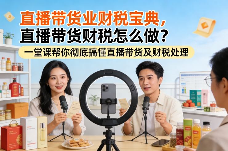 直播带货业财税宝典，直播带货财税怎么做？一堂课帮你彻底搞懂直播带货及财税处理-星火轻创
