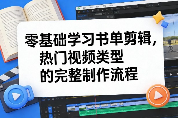 零基础学习书单剪辑，热门视频类型的完整制作流程(更新2026)-星火轻创