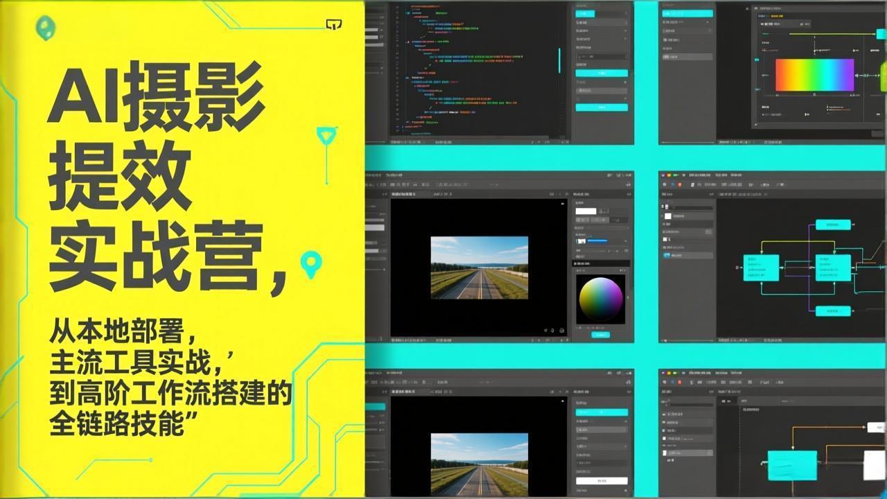 AI+摄影提效实战营，从本地部署，主流工具实战，到高阶工作流搭建的全链路技能-星火轻创