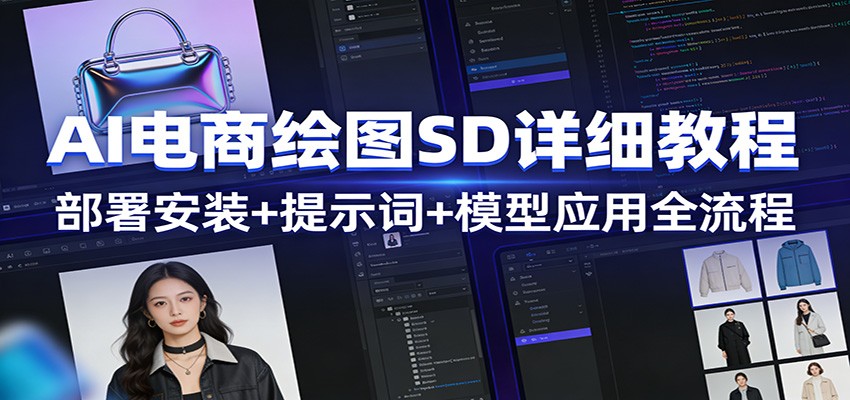 AI电商绘图SD详细教程：部署安装+提示词+模型应用全流程-星火轻创