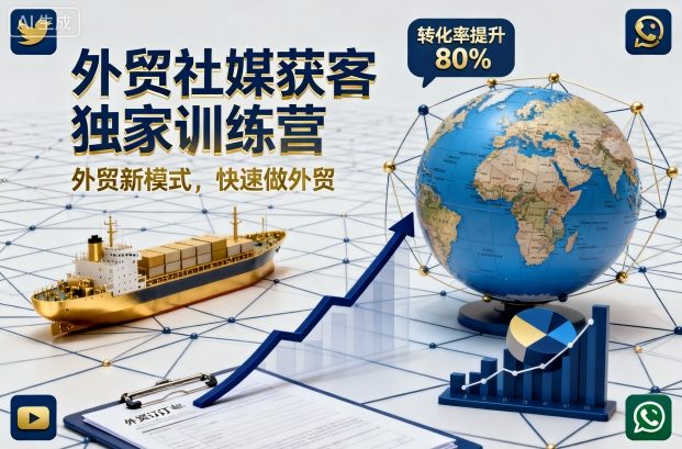 外贸社媒获客独家训练营，外贸新模式，快速做外贸(更新26年2月)-星火轻创