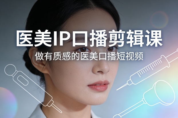 医美IP口播剪辑课，做有质感的医美口播短视频-星火轻创