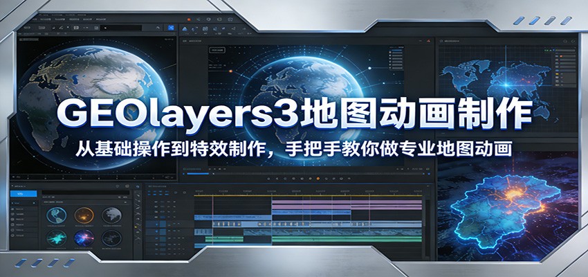 GEOlayers3地图动画制作：从基础操作到特效制作，手把手教你做专业地图动画-星火轻创