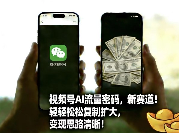 视频号AI流量密码新赛道，轻轻松松复制扩大，变现思路清晰-星火轻创