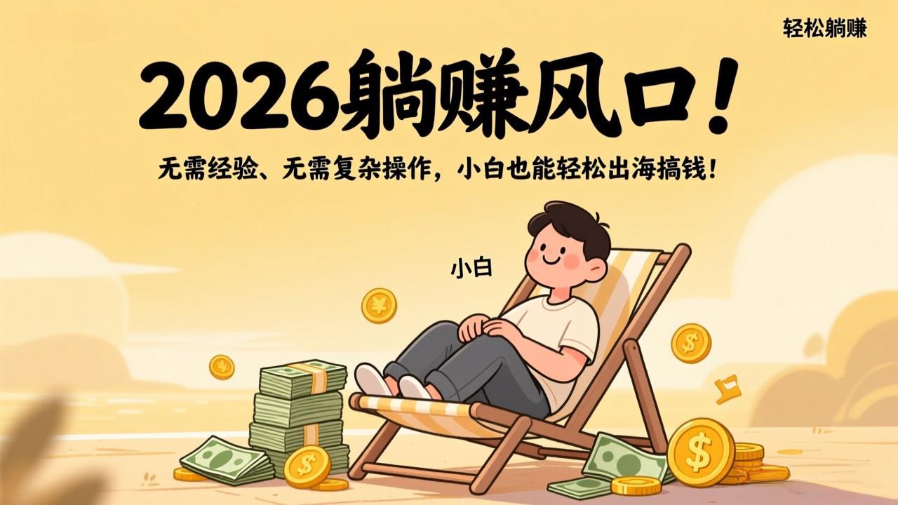 2026躺赚风口！无需经验、无需复杂操作，小白也能轻松出海搞钱！-星火轻创