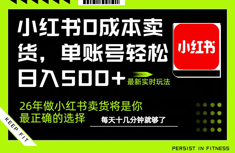 小红书0成本AI卖货，单账号轻松日入500+，完全托管AI，可矩阵放大-星火轻创