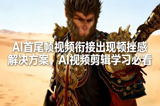 AI首尾帧视频衔接出现顿挫感解决方案，AI视频剪辑学习必看-星火轻创