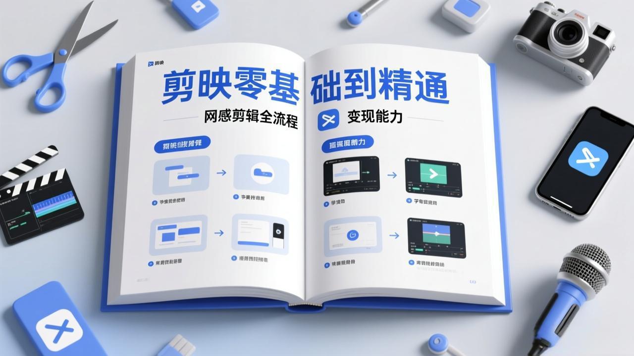 剪映零基础也能快速上手，从入门到精通掌握网感剪辑全流程，掌握能直接变现的剪辑能力-星火轻创