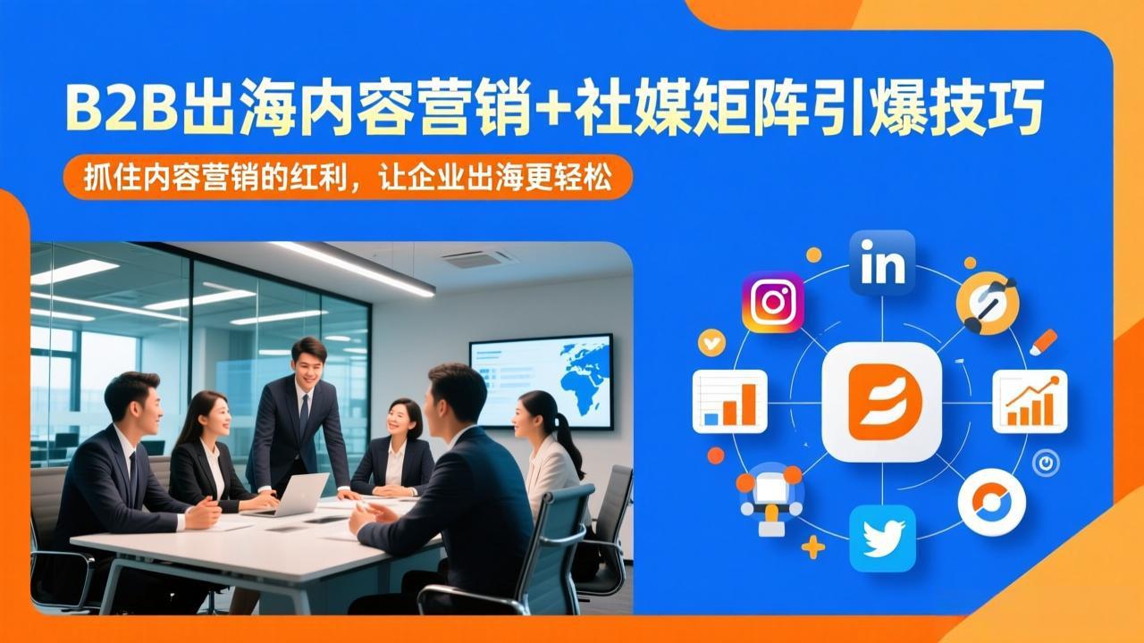 B2B出海内容营销+社媒矩阵引爆技巧：抓住内容营销的红利，让企业出海更轻松-星火轻创