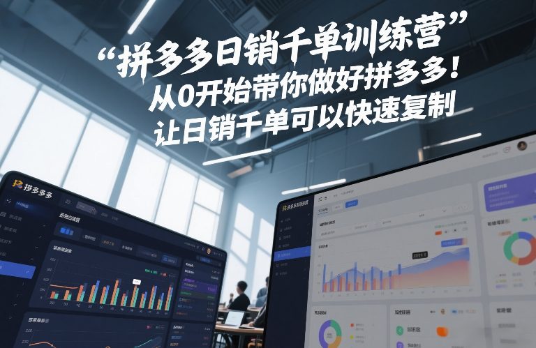 拼多多日销千单训练营，从0开始带你做好拼多多，让日销千单可以快速复制(更新26年2月)-星火轻创