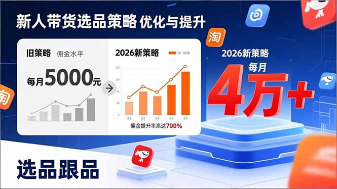 新人带货别瞎选品！这套2026全新选品跟品策略，让我的佣金从0做到每月4万+-星火轻创