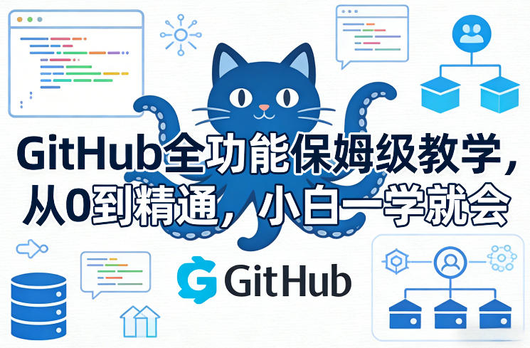 GitHub全功能保姆级教学，从0到精通，小白一学就会-星火轻创