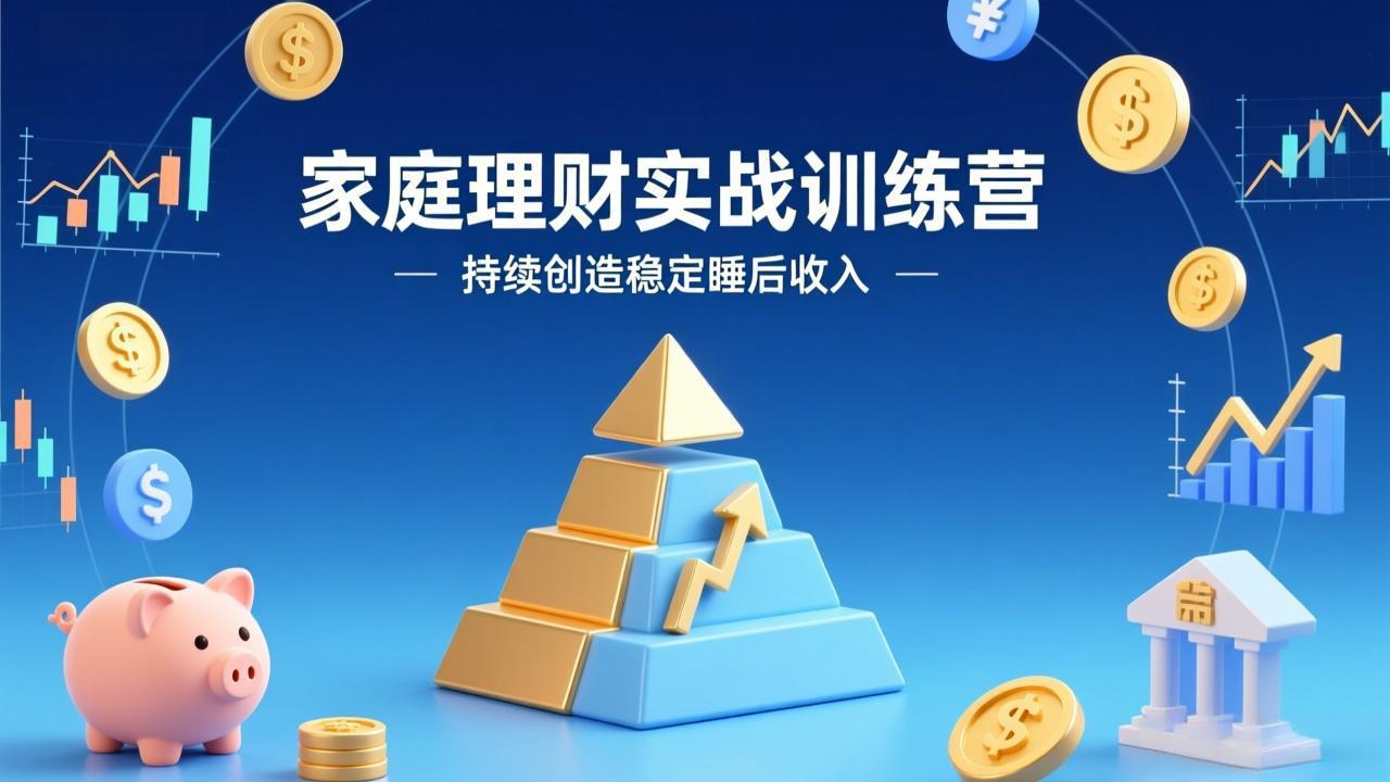 家庭理财实战训练营：从0到1建体系，三阶进阶层层递进，助你持续创造稳定睡后收入-星火轻创