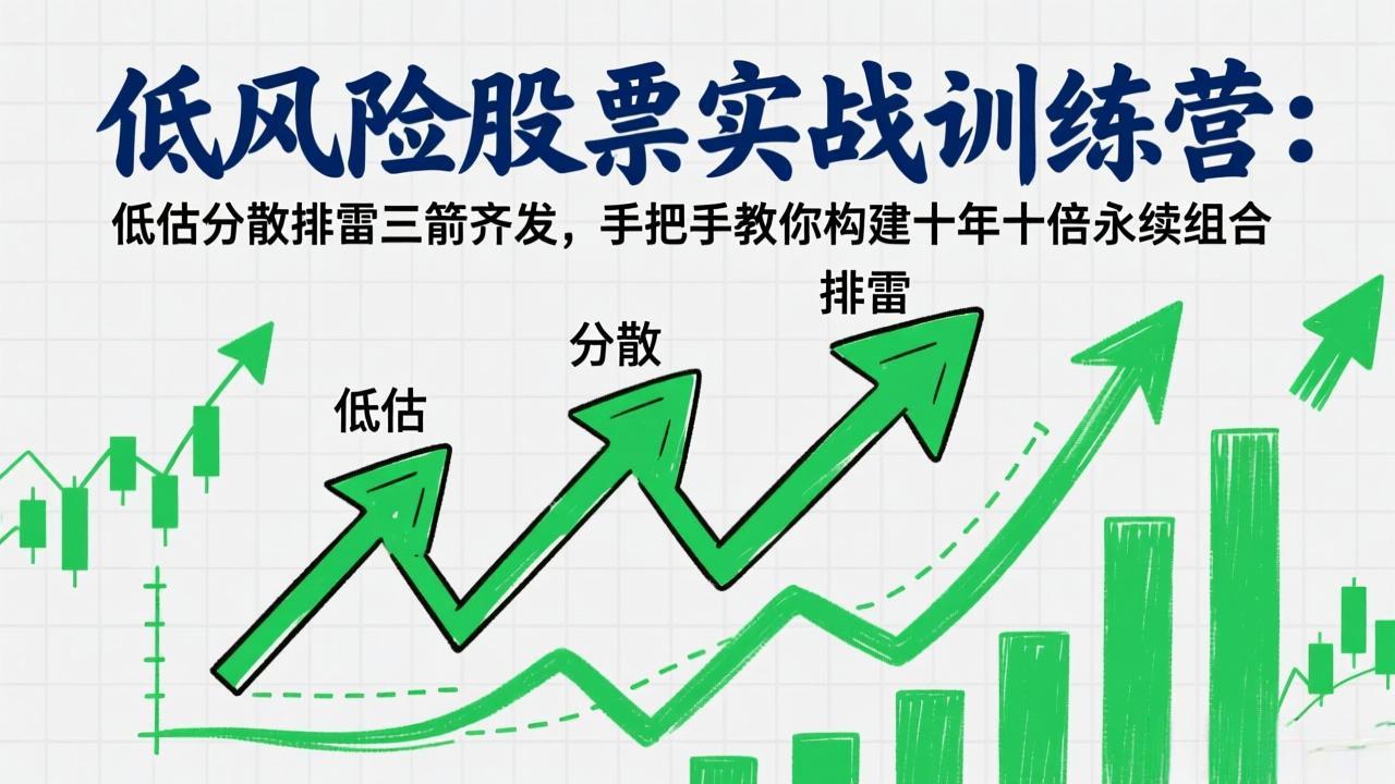 低风险股票实战训练营：低估分散排雷三箭齐发，手把手教你构建十年十倍永续组合-星火轻创