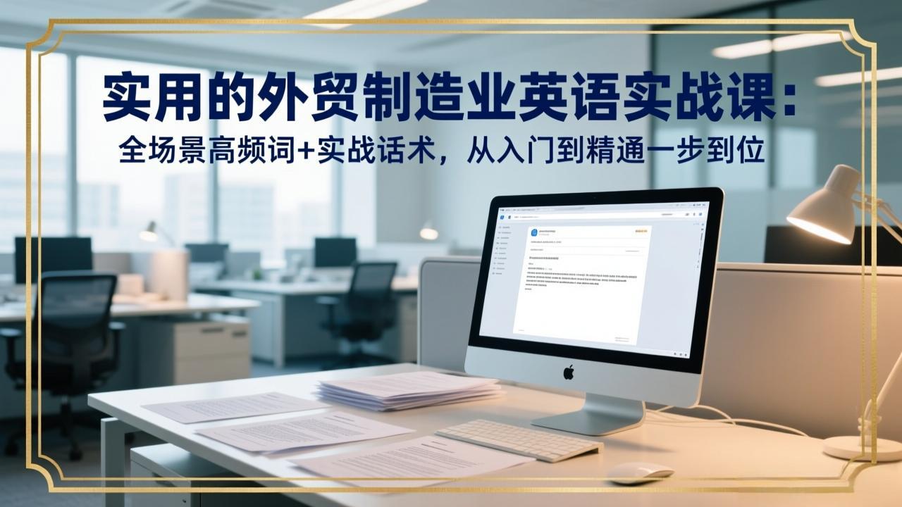 实用的外贸制造业英语实战课：全场景高频词+实战话术，从入门到精通一步到位-星火轻创
