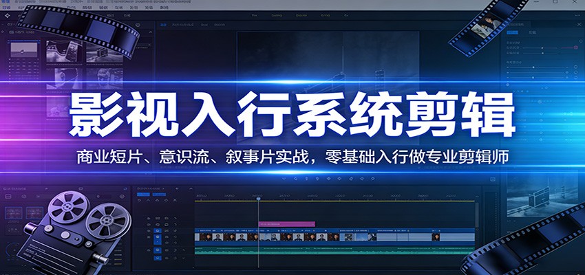 影视系统剪辑，商业短片、意识流、叙事片实战，零基础入行做专业剪辑师-星火轻创
