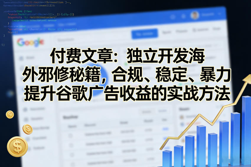 付费文章：独立开发海外邪修秘籍，合规、稳定、暴力提升谷歌广告收益的实战方法-星火轻创