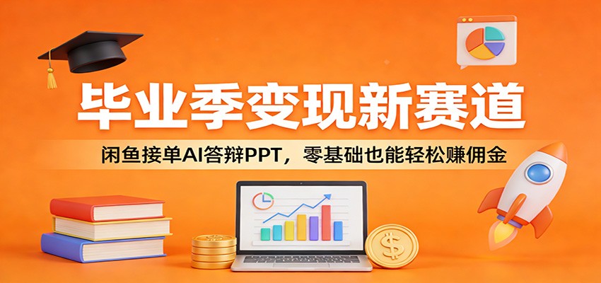 毕业季变现新赛道：闲鱼接单AI答辩PPT，零基础也能轻松赚佣金-星火轻创