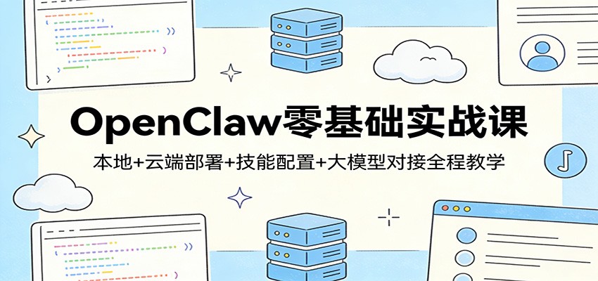 OpenClaw零基础实战课:本地+云端部署+技能配置+大模型对接全程教学-星火轻创