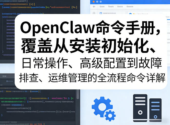 OpenClaw命令手册，覆盖从安装初始化、日常操作、高级配置到故障排查、运维管理的全流程命令详解-星火轻创