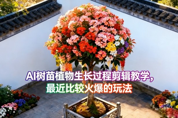 AI树苗植物生长过程剪辑教学，最近比较火爆的玩法-星火轻创