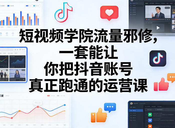 短视频学院流量邪修，一套能让你把抖音账号真正跑通的运营课-星火轻创