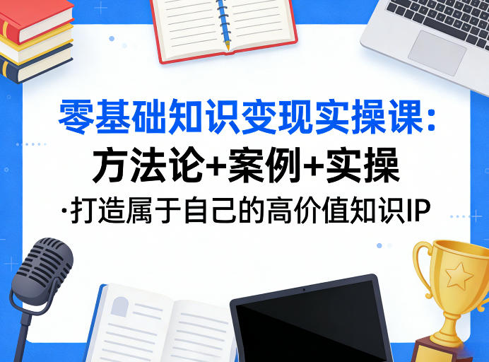 零基础知识变现实操课，方法论+案例+实操，打造属于自己的高价值知识IP-星火轻创