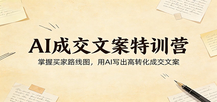 AI成交文案特训营：掌握买家路线图，用AI写出高转化成交文案-星火轻创