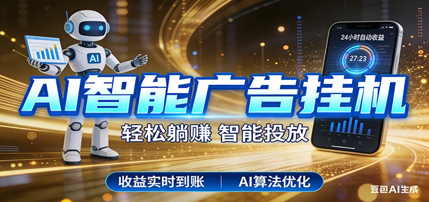 智能广告挂机新时代，利用碎片化时间实现稳定被动收益，AI帮你持续盈利-星火轻创