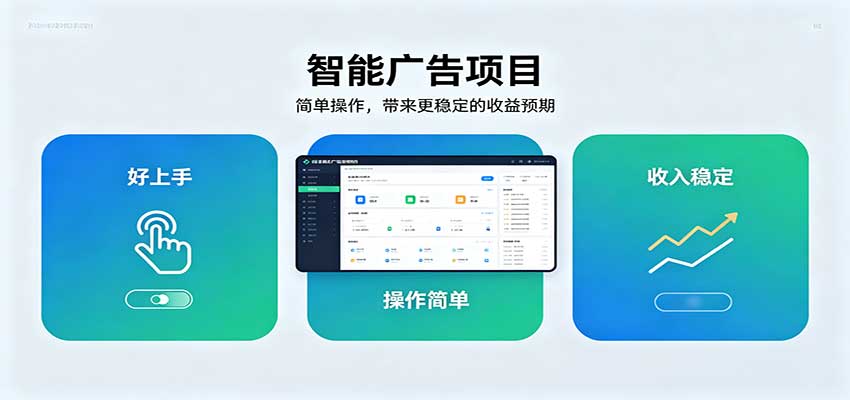 智能广告挂机项目，操作简单上手快，收益稳定可持续。稳定日入300+-星火轻创