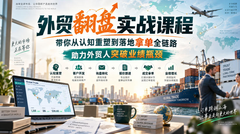 外贸翻盘实战课程,带你从认知重塑到落地拿单全链路,助力外贸人突破业绩瓶颈-星火轻创