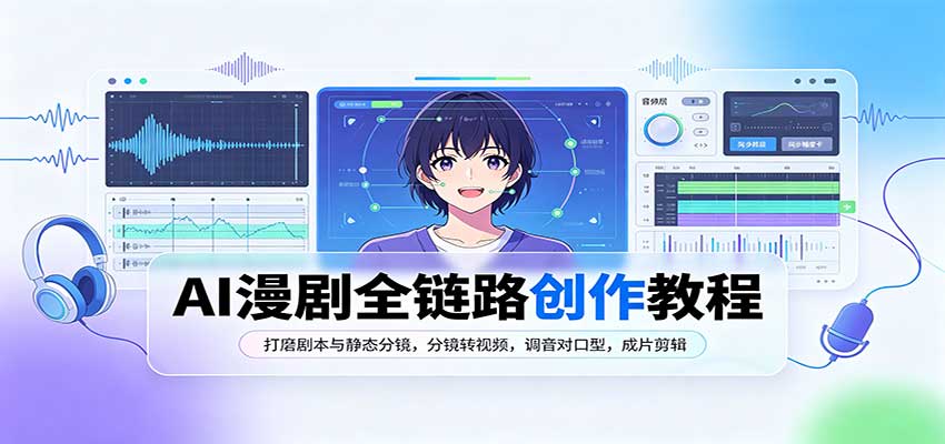AI漫剧全链路创作教程：打磨剧本与静态分镜，分镜转视频，调音对口型，成片剪辑-星火轻创